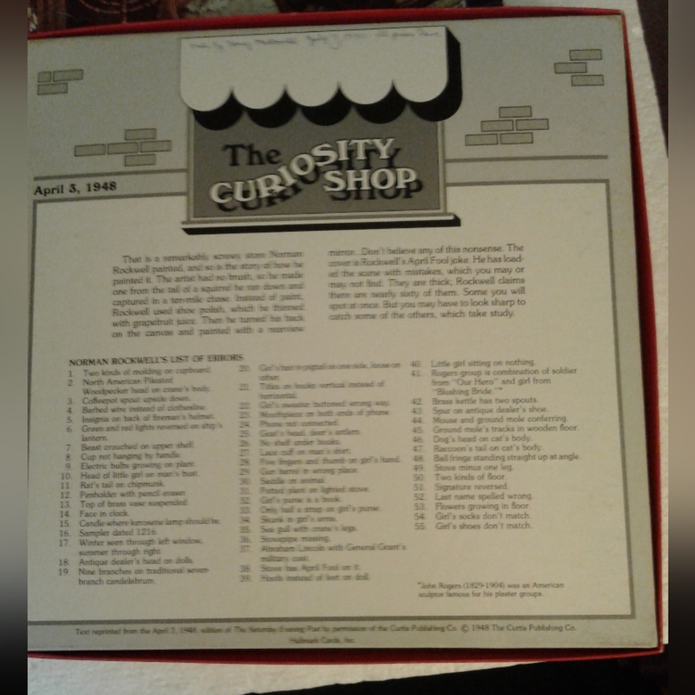 Springbok Saturday Evening Post, Curiosity Shop - Picture 3 of 6